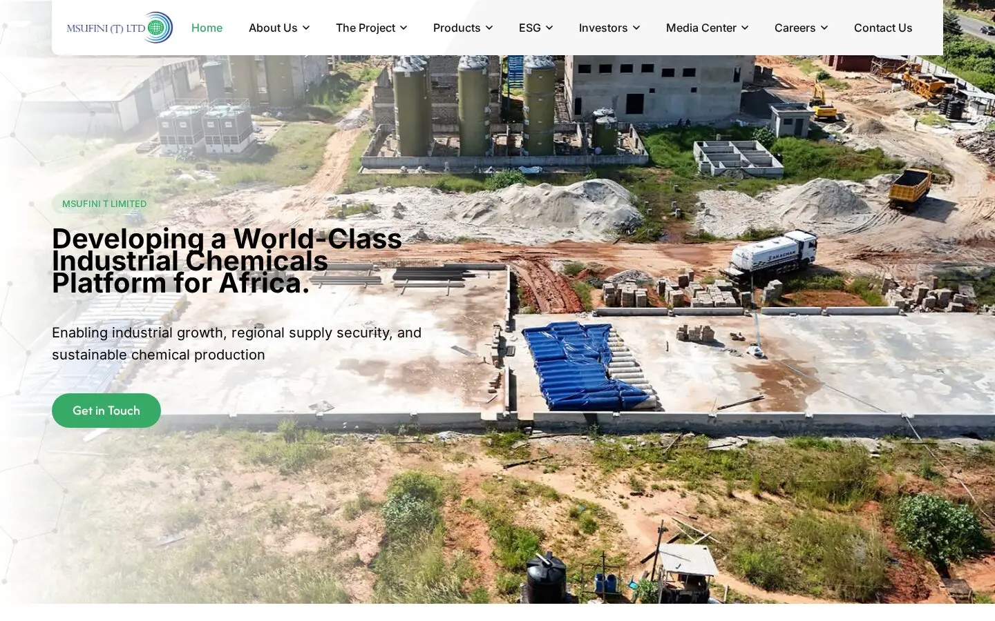 Msufini Tanzania Limited website homepage shown on a laptop and smartphone